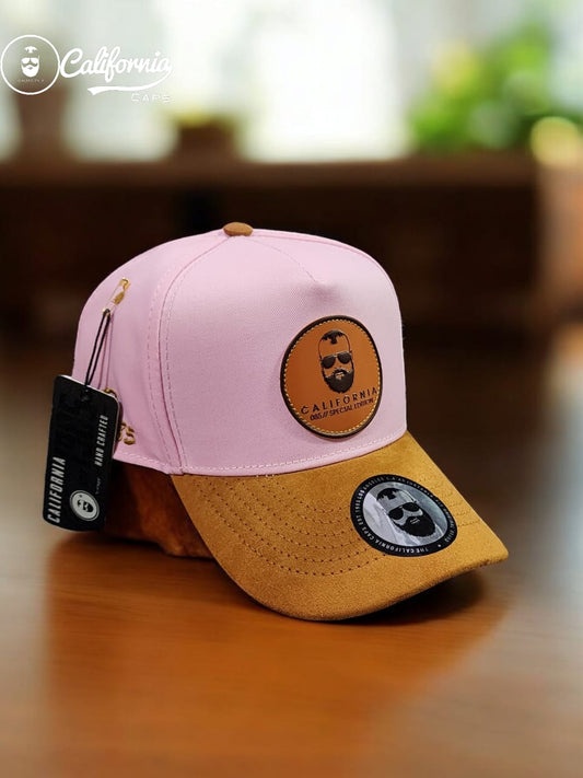 Gorra  1.1 California Rosada/Cafe Logo