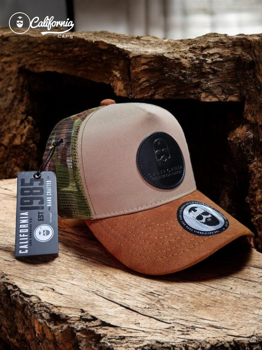 Gorra 1.1  California Beige vicera cafe/ Malla