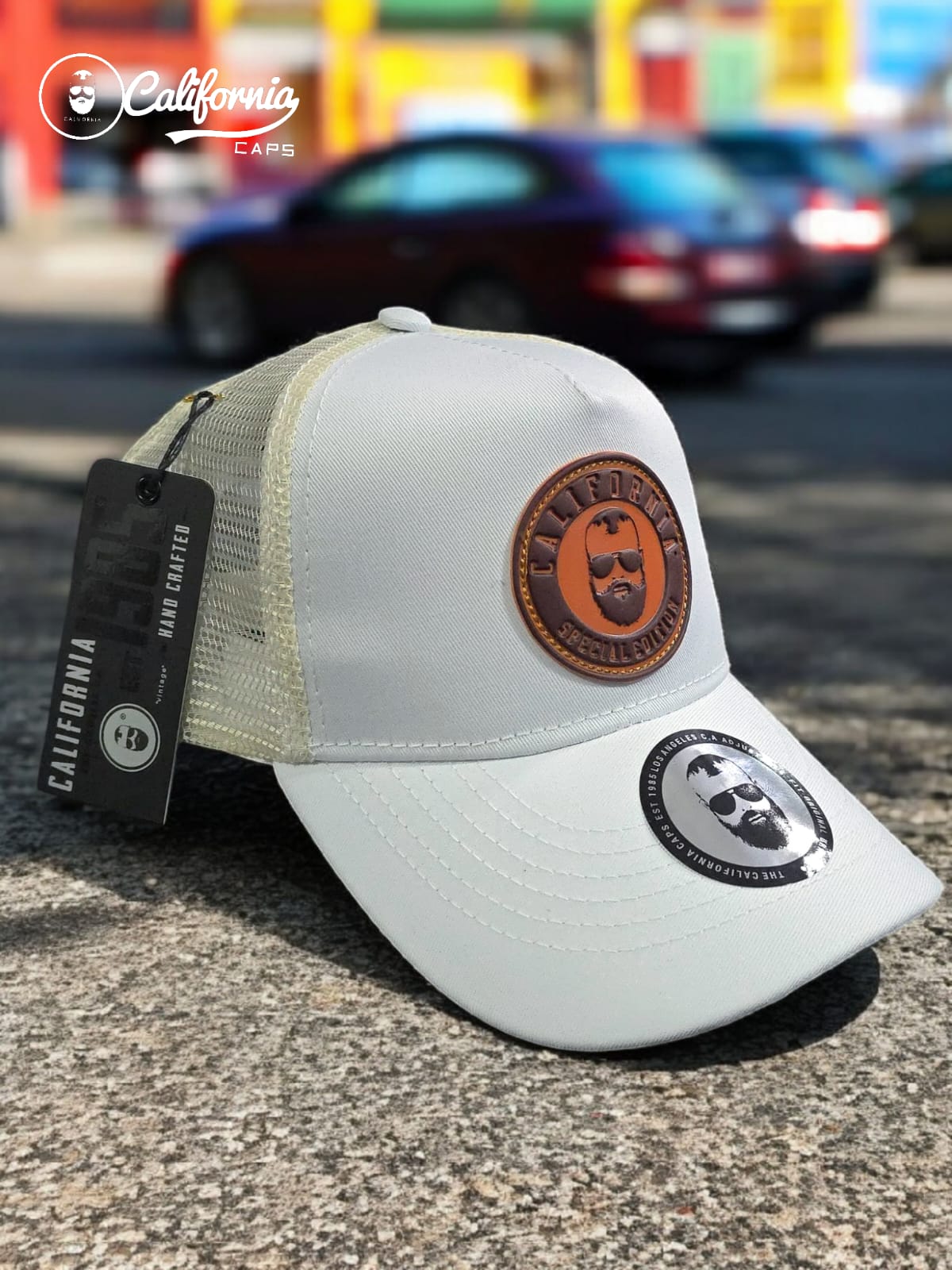 Gorra 1.1  California Blanca Logo/Malla