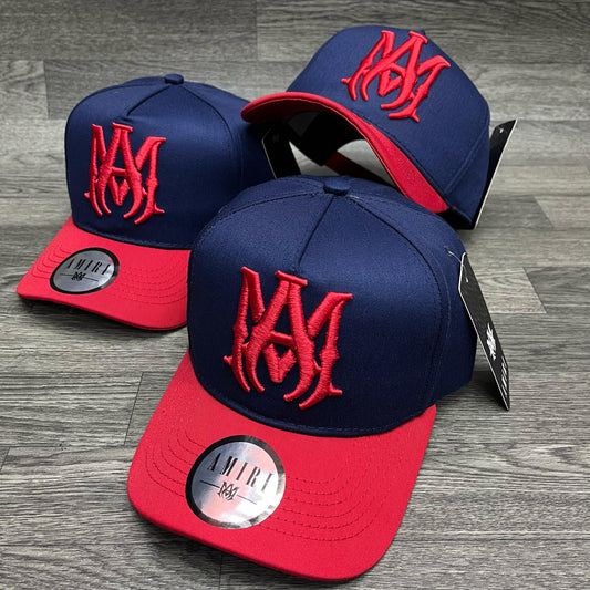 Gorra Premium Amiri Azul/ Roja