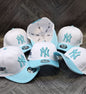 Gorra N.Y  Especial Blanca/Celeste