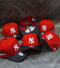 Gorra N.Y  Especial Roja/Gris