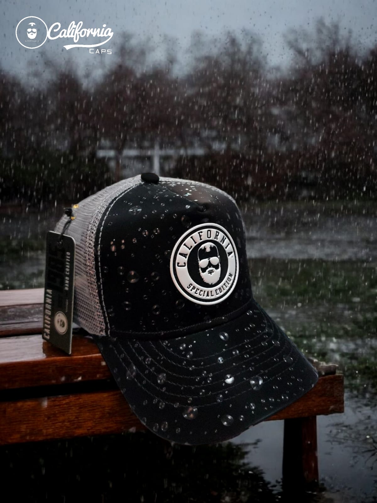 Gorra 1.1 California Negra Logo/ Malla