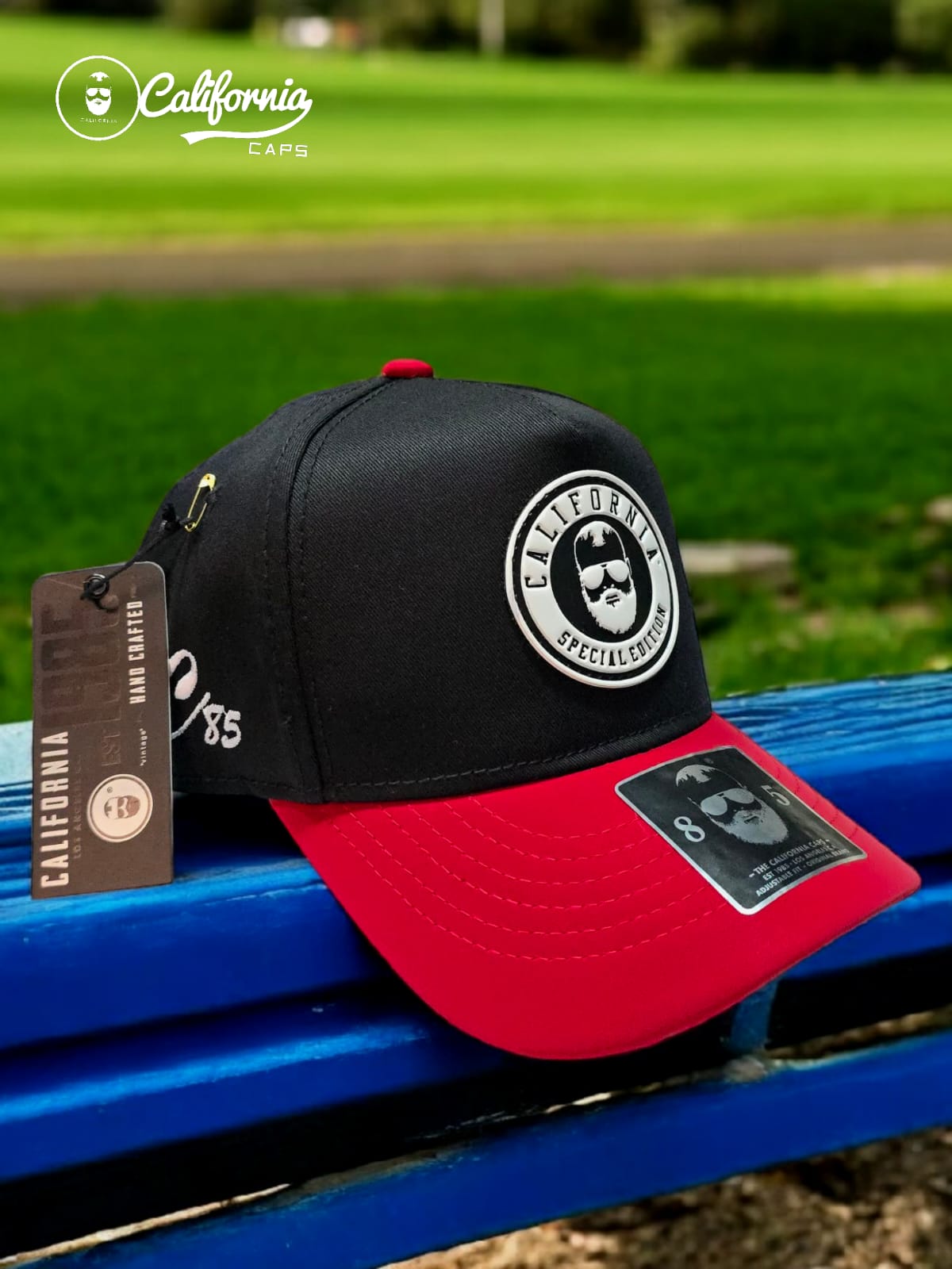 Gorra 1.1 California Negra /Vicera Roja