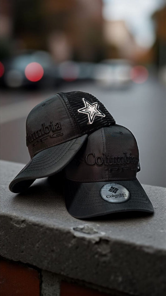 Gorra Premium Columbia Negro/Malla