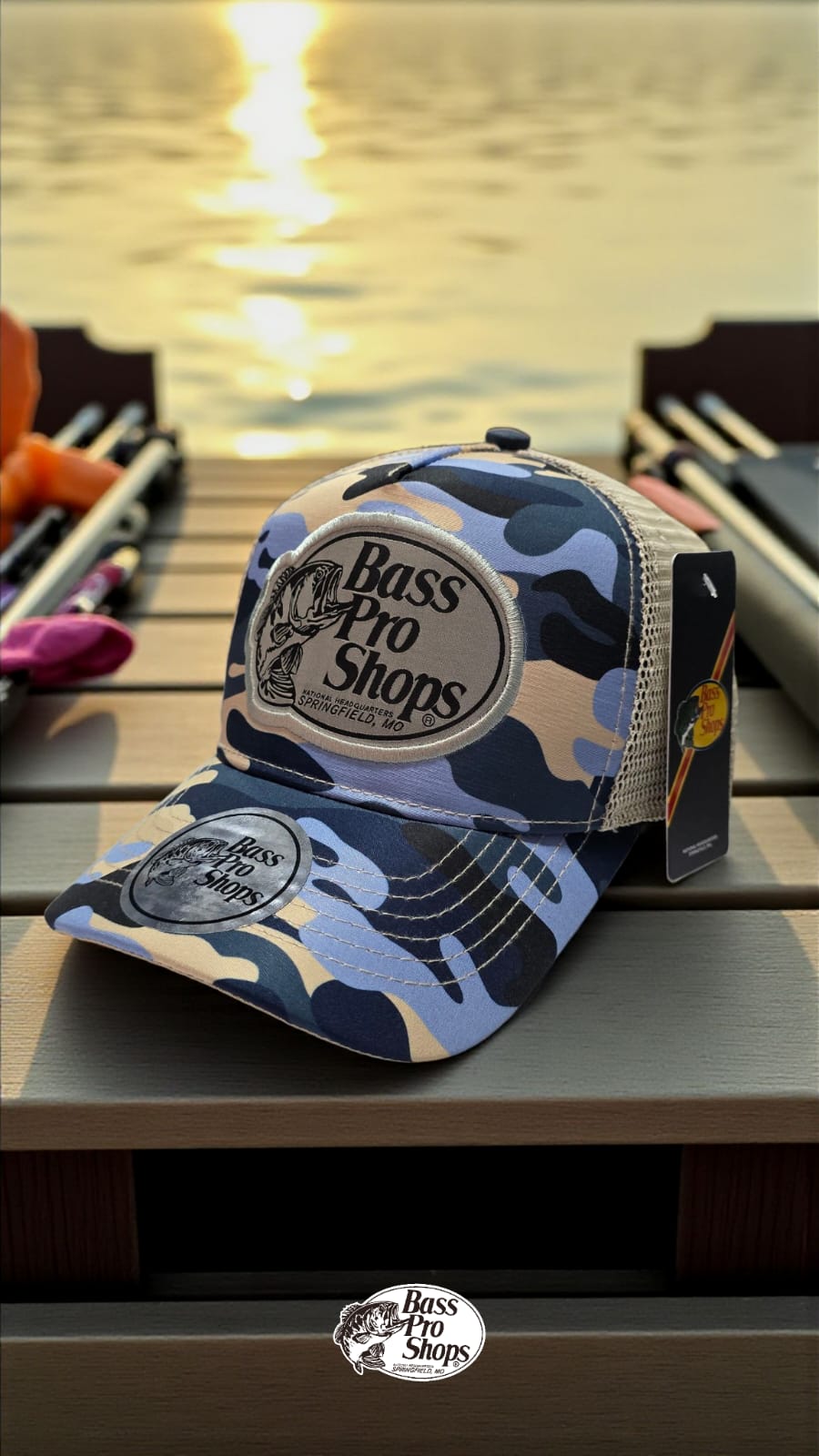 Gorra Premium Bass Pro Camuflada/ Azul