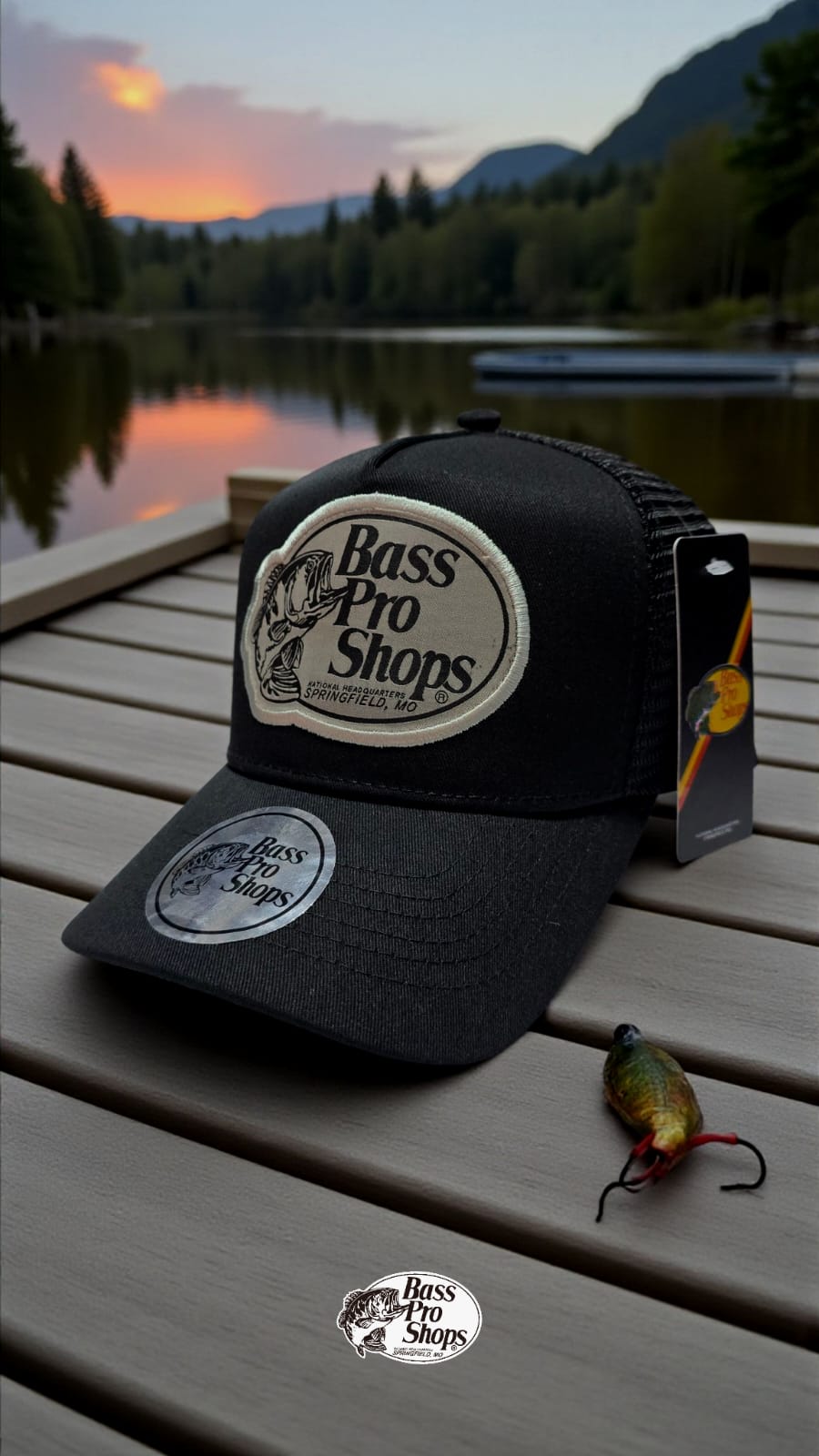 Gorra Premium Bass Pro Negra