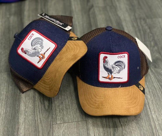 Gorra 1.1 Goorin Cock Azul/Cafe (Malla)