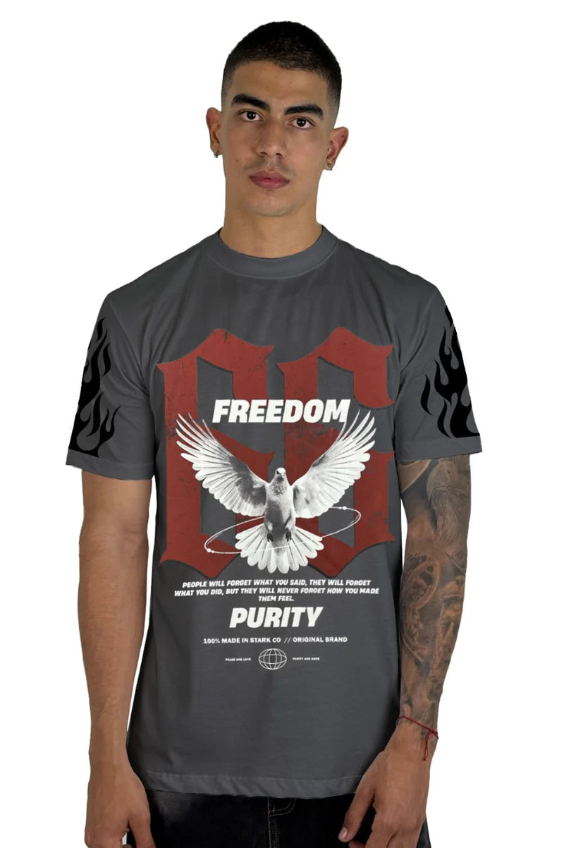 Camiseta gris plomo Purity – Alto gramaje urbano