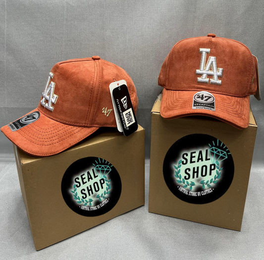 Gorra Premium L.A Gamuzada Ladrillo